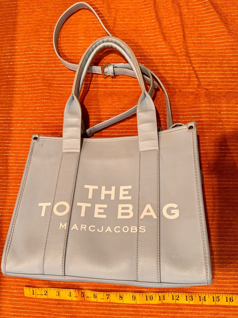 Marc Jacobs Light Blue Tote with White Logo